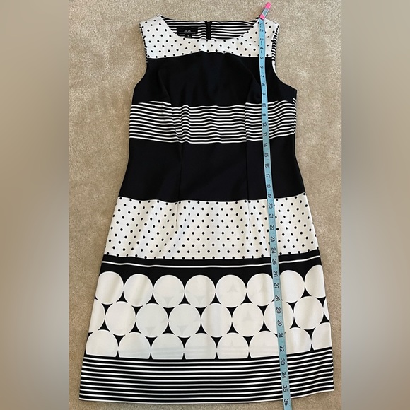 AGB Dress - Black and White with Polka Dot and Stripes - Size 6 - Picture 3 of 8